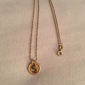 Vermeil “S” necklace